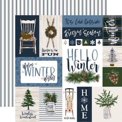 Carta Bella Welcome Winter Designpapier - Journaling Cards